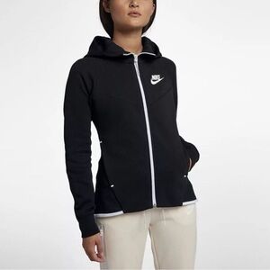 Nike Black Full-Zip Hoodie Womens Size Large long sleeve